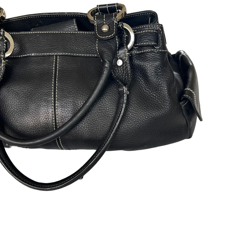 NORDSTROM Black Pebbled Leather BOHO Satchel Purse. Like new.